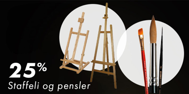 Kampanje på staffeli og pensler